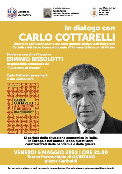 Diagolo con Carlo Cottarelli - Circolo Acli Quinzano D&#039;Oglio (BS)
