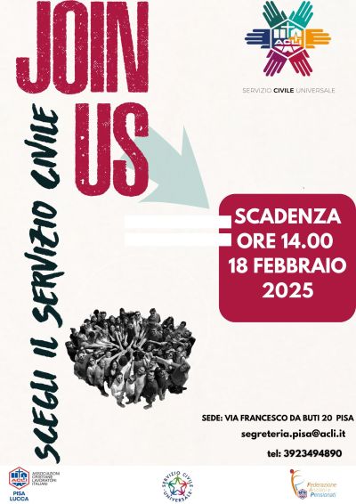 Join Us: Scegli il Servizio Civile - Acli Pisa e Lucca (PI)
