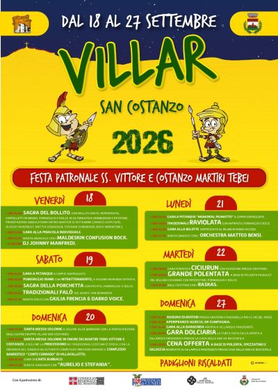 FESTA PATRONALE DI VILLAR SAN COSTANZO - CIRCOLO ACLI MASE' DE SAN CUSTAN (CN)