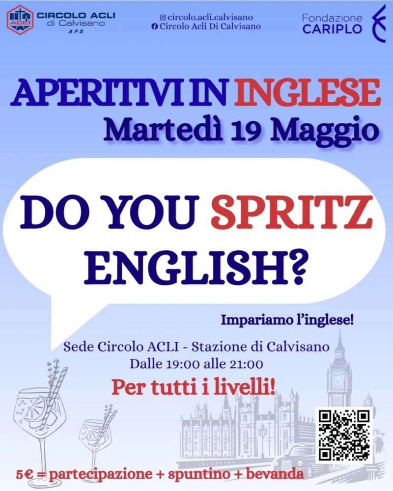 APERITIVI IN INGLESE - CALVISANO (BS)