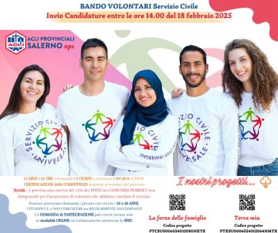 Bando Volontari Servizio Civile - Acli Salerno (SA)
