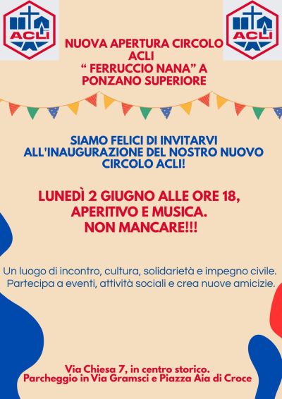 Inaugurazione del nuovo circolo - Circolo Acli Ponzano Superiore (Ponzano Superiore, SP)