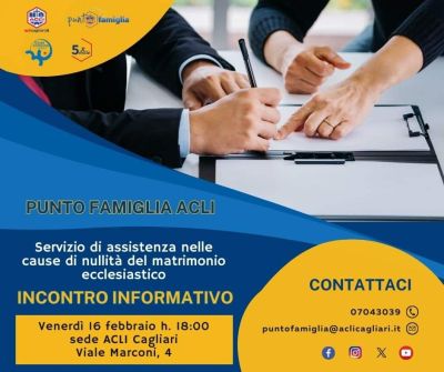 Servizio di assistenza nelle cause di nullità del matrimonio ecclesiastico - Acli Cagliari (CA)