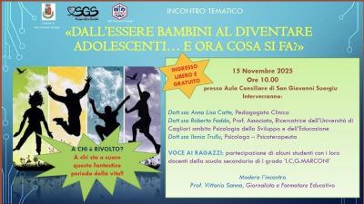 Dall'essere bambini al diventare adolescenti... e ora cosa si fa - San Giovanni Suergiu (CA) - San Giovanni Suergiu (CA)