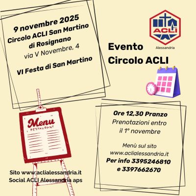 VI Festa di San Martino - San Martino di Rosignano (AL) - Circolo Acli San Martino di Rosignano (AL)