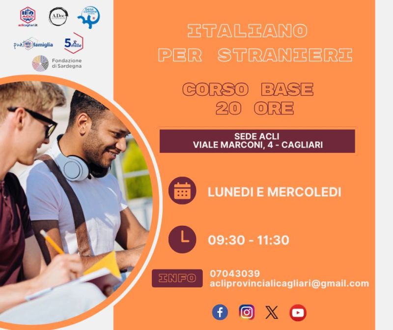 Italiano per Stranieri - Cagliari - Acli Cagliari (CA)