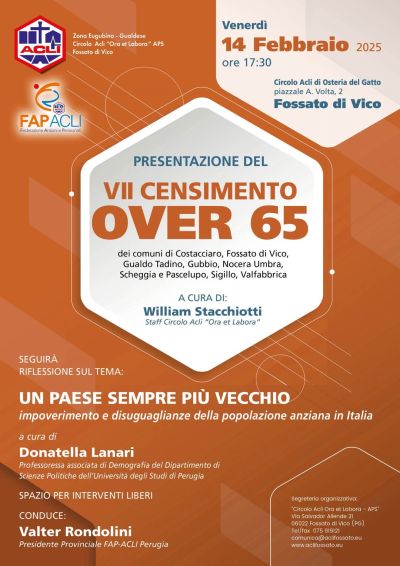Presentazione del VII Censimento Over 65 - Circolo Acli Ora et Labora (PG)