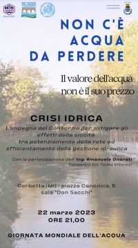 Non c&#039;è acqua da perdere: Crisi Idrica - Circolo Acli Corbetta (MI)