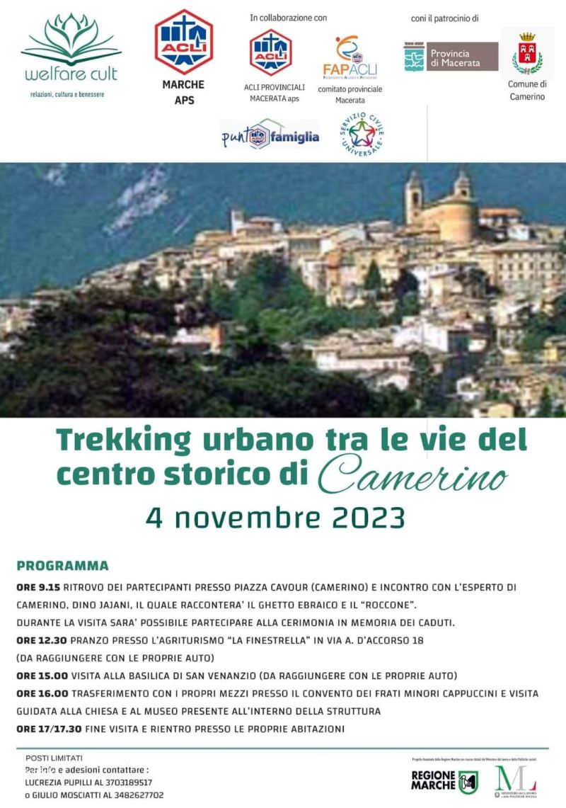 Trekking urbano tra le vie del centro storico di Camerino - Acli Marche e Acli Macerata