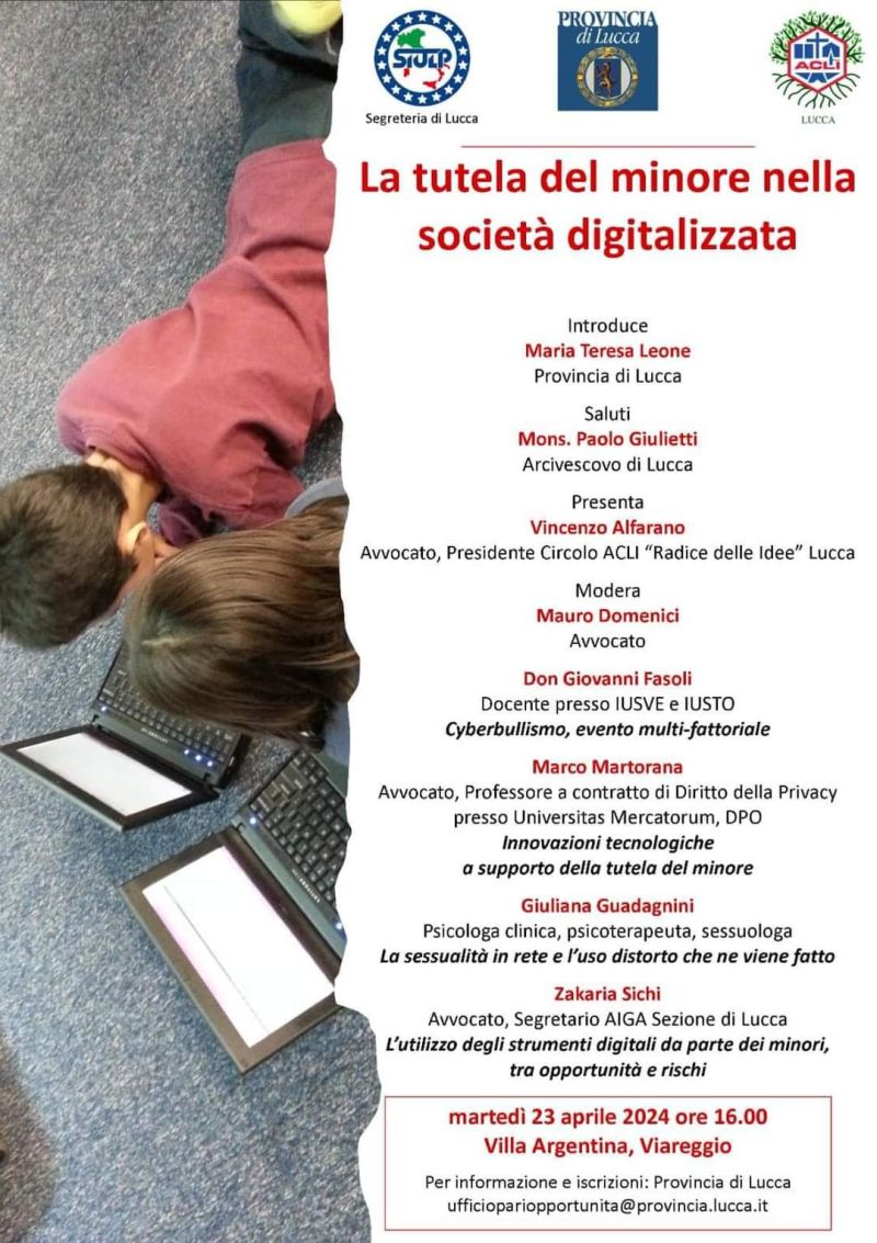 La tutela del minore nella società digitalizzata - Circolo Acli “Radice delle Idee” e Acli Pisa e Lucca