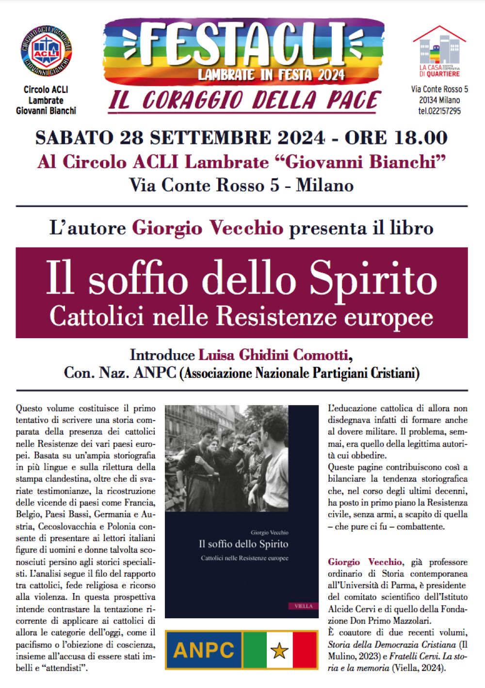 Presentazione libro &quot;Il soffio dello Spirito&quot; - Circolo Acli Lambrate (MI)