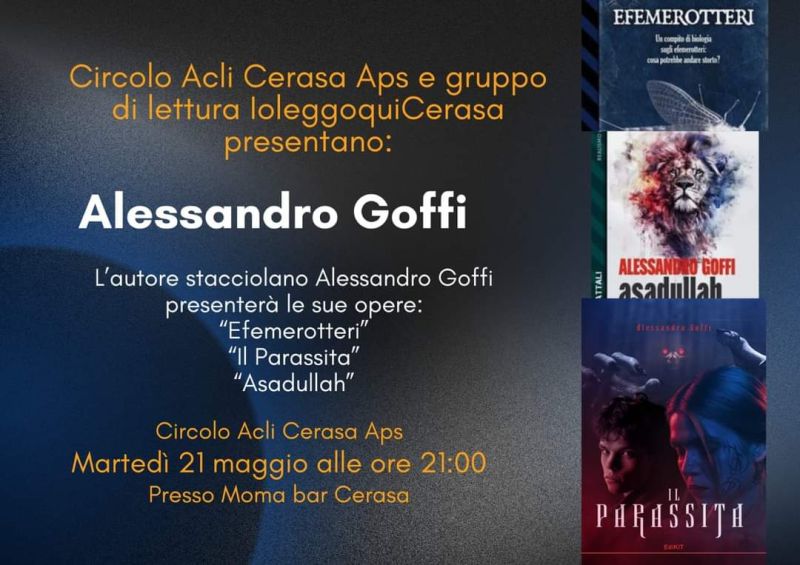 Appuntamento con Alessandro Goffi per presentare i suoi libri - Circolo Acli Cerasa (PU)