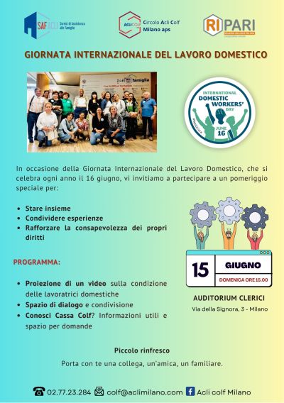 Giornata Internazionale del Lavoro Domestico - Milano - Acli Colf Milano (MI)