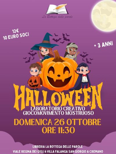 Halloween: Laboratorio Creativo Giocomovimento Mostruoso - San Giorgio a Cremano (NA) - La Bottega delle parole (NA)