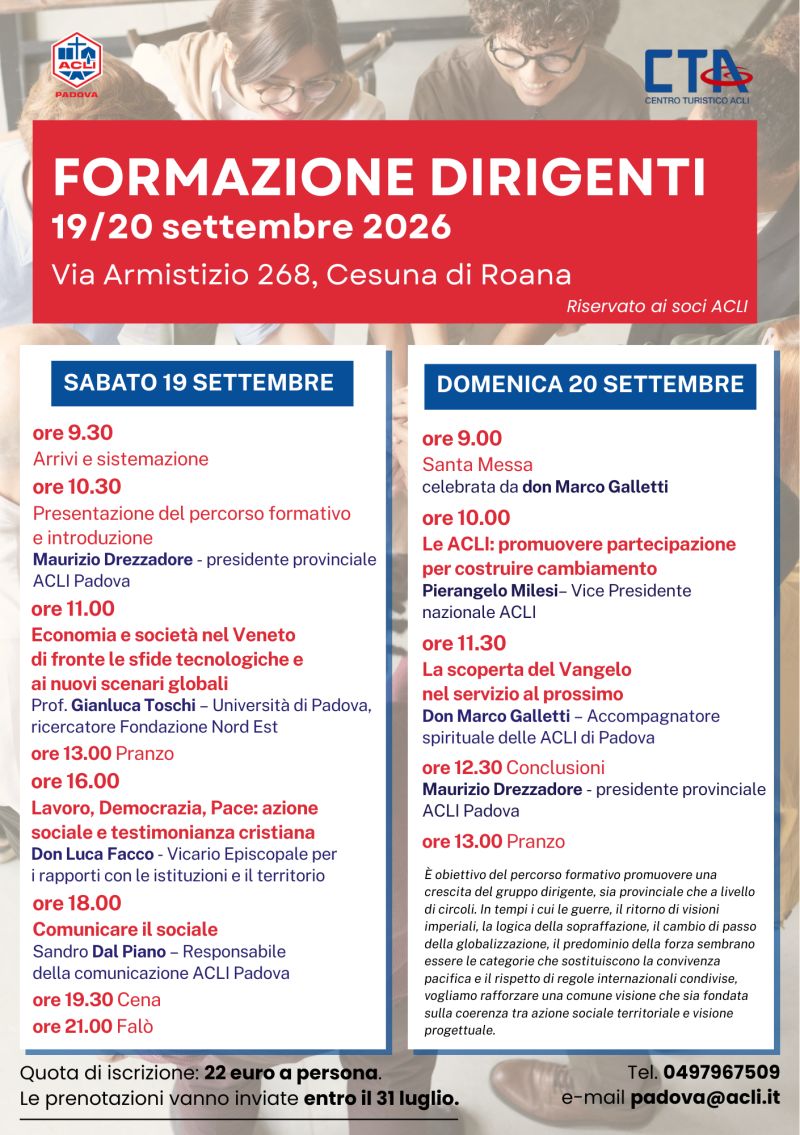FORMAZIONE DIRIGENTI - ACLI PADOVA