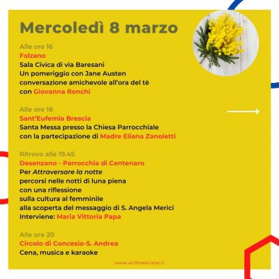 Attività per l&#039;8 Marzo - Acli Bresciane (BS)
