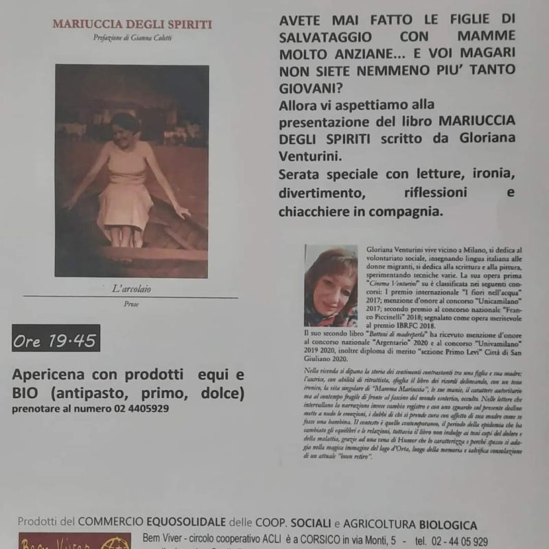 Presentazione libro "Mariuccia degli spiriti" - Circolo Acli Bem Viver (MI)