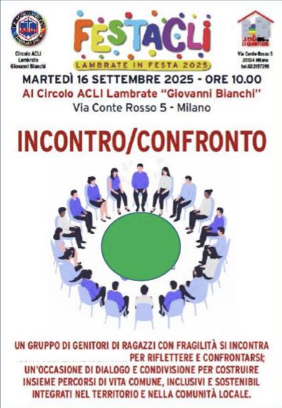 FestAcli 2025: Incontro/Confronto - Lambrate (MI) - Circolo Acli Lambrate (MI)