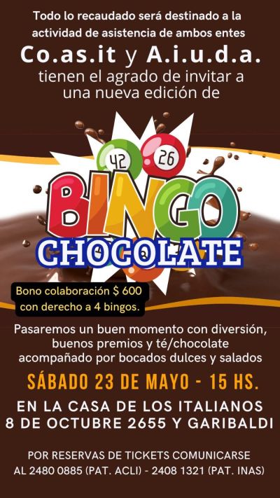 BINGO CHOCOLATE - ACLI MONTEVIDEO (URUGUAY)