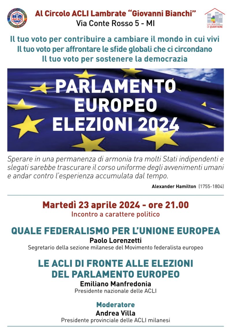 Quale federalismo per l&#039;Unione Europea - Circolo Acli Lambrate (MI)