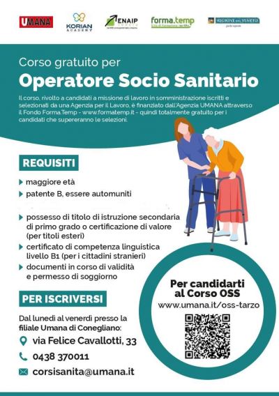Corso gratuito per Operatore Socia Sanitario - Enaip Veneto