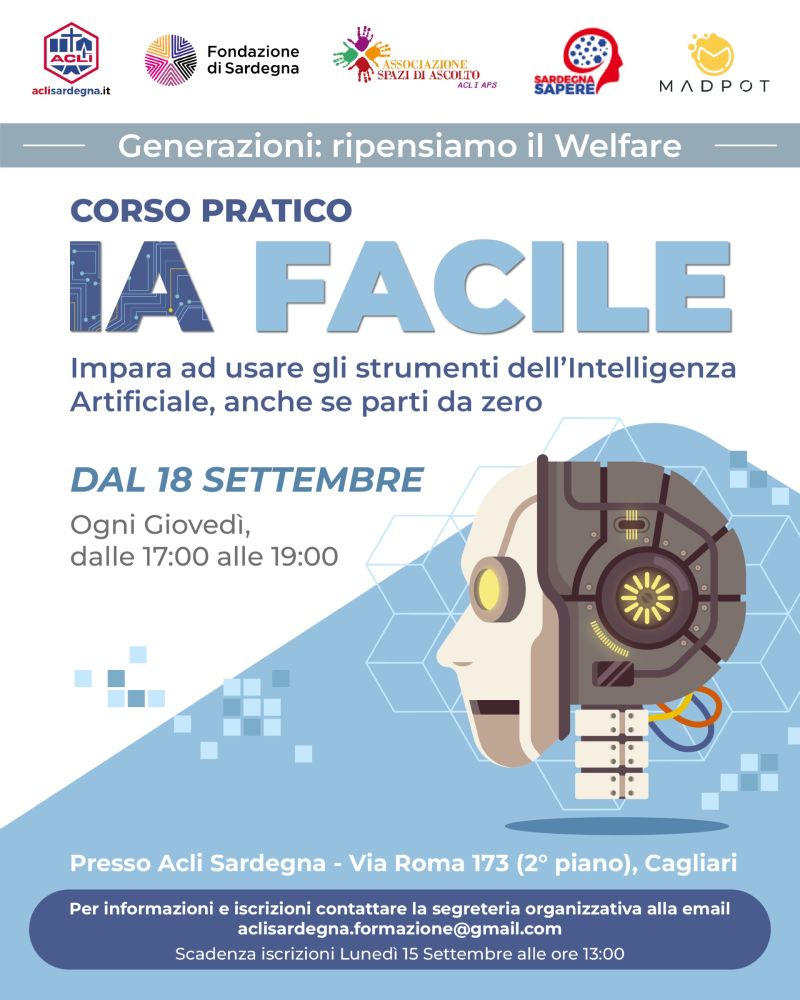 Corso Pratico IA Facile - Cagliari - Acli Sardegna