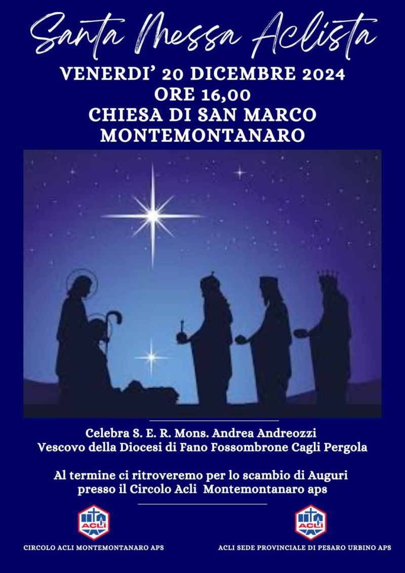Santa Messa Aclista - Circolo Acli Montemontanaro e Acli Pesaro Urbino (PU)
