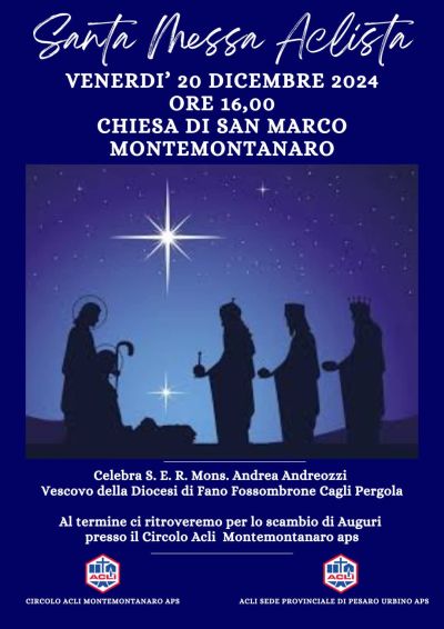 Santa Messa Aclista - Circolo Acli Montemontanaro e Acli Pesaro Urbino (PU)