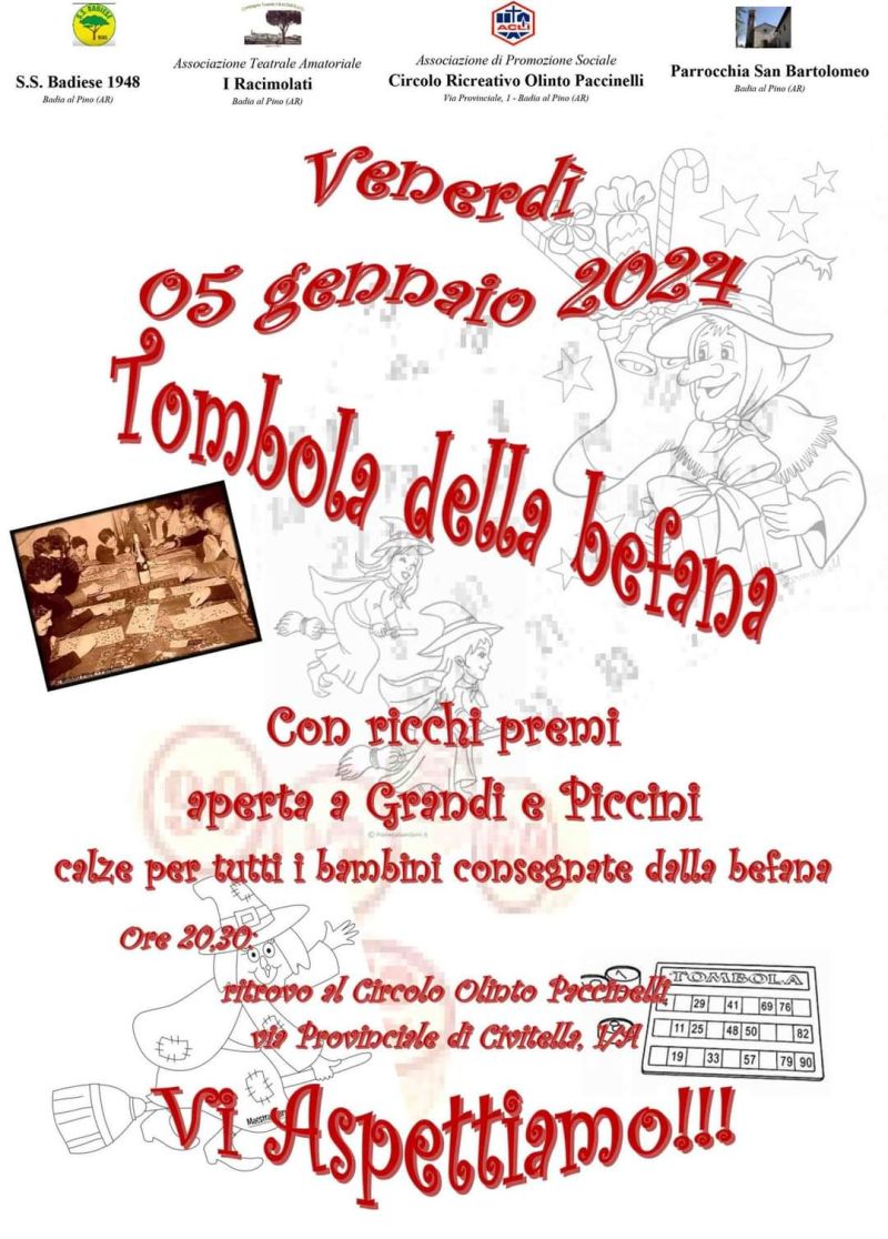 Tombola della Befana - Circolo Acli Olinto Paccinelli (AR)