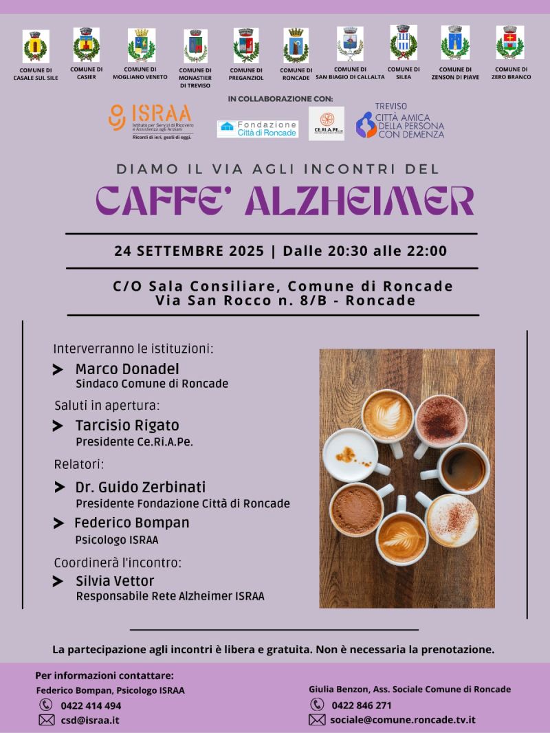 Diamo il via agli incontri del Caffè Alzheimer - Roncade (TV) - Circolo Acli Roncade (TV)