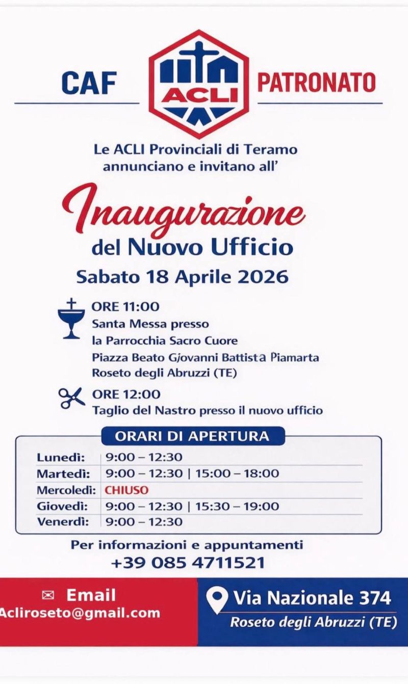 INAUGURAZIONE NUOVO UFFICIO CAF E PATRONATO - ROSETO DEGLI ABRUZZI