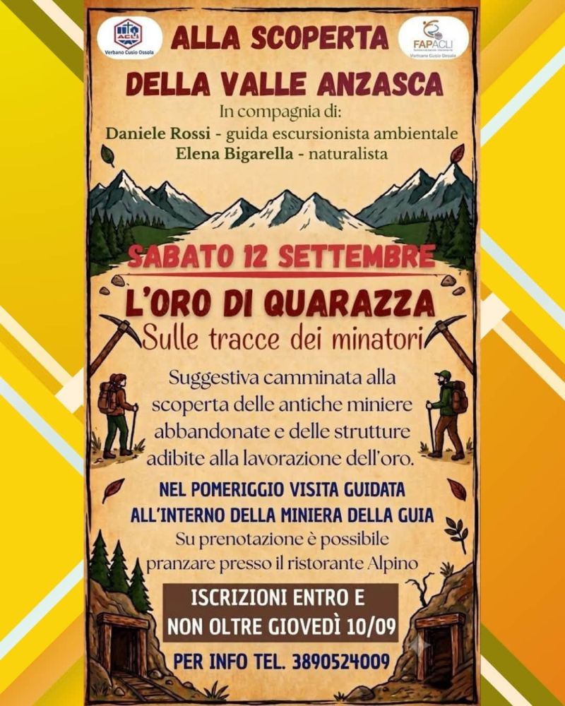 ALLA SCOPERTA DELLA VALLE ANZASCA - ACLI E FAP VERBANO CUSIO OSSOLA (VCO)