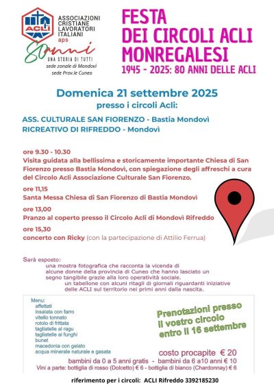Festa dei Circoli Monregalesi - Mondovì (CN) - Acli Mondovì (CN)