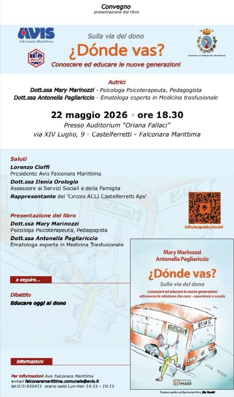 PRESENTAZIONE DEL LIBRO "DONDE VAS? SULLA VIA DEL DONO" - CASTELFERRETTI FALCONARA MARITTIMA (AN)