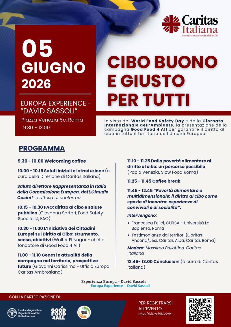 CIBO BUONO E GIUSTO PER TUTTI - CARITAS ITALIANA - ROMA