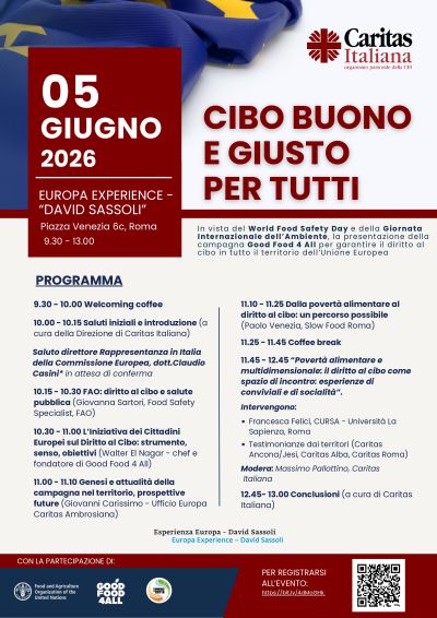 CIBO BUONO E GIUSTO PER TUTTI - CARITAS ITALIANA - ROMA