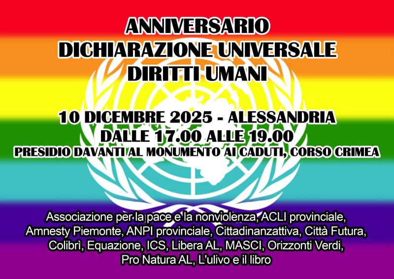 Anniversario Dichiarazione Universale Diritti Umani - Alessandria - Acli Alessandria (AL)