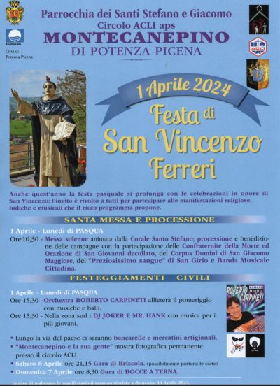 Festa di San Vincenzo Ferreri - Circolo Acli Montecanepino (MC)