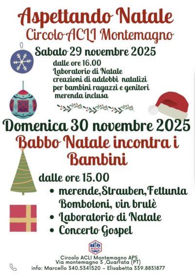 Aspettando Natale - Quarrata (PT) - Circolo Acli Montemagno (PT)
