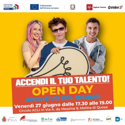 Accendi il tuo talento! Open Day - San Giuliano Terme (PI) - Acli Pisa e Lucca (PI)
