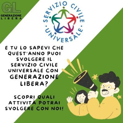 Bando Servizio Civile - Generazione Libera affiliata Acli Caserta (CE)