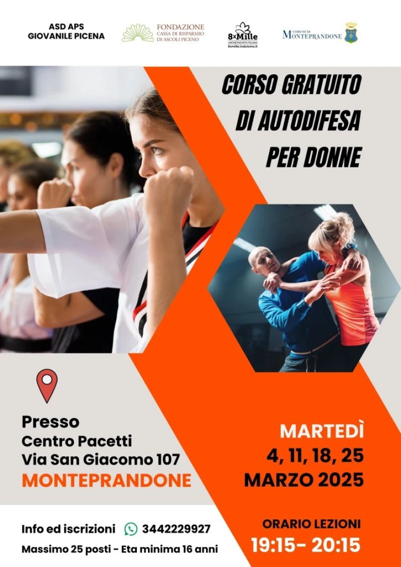 Corso gratuito di autodifesa per donne - US Acli Marche