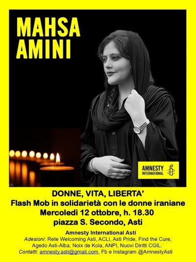 Mahsa Amini  Donne, Vita, Libertà - Acli Asti (AT)