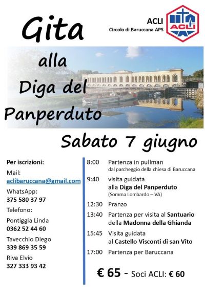 Gita alla Diga del Panperduto - Circolo Acli Baruccana (MI)