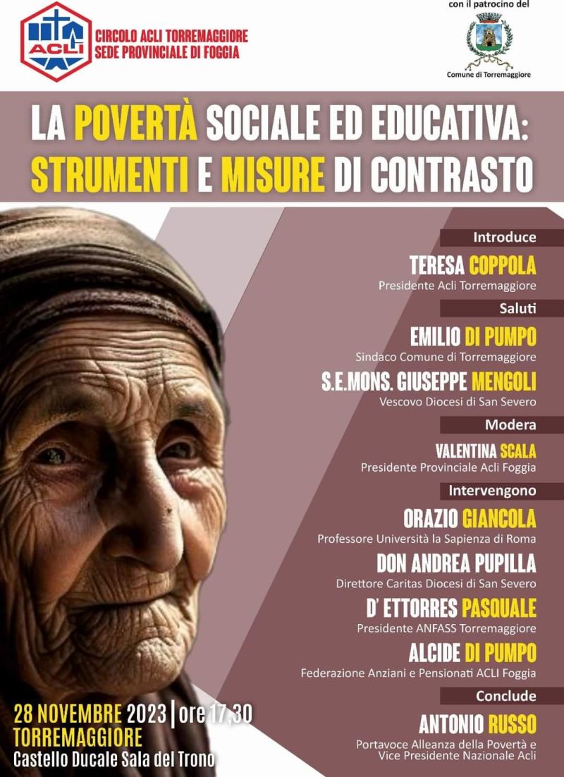 La povertà sociale ed educativa. Strumenti e misure di contrasto - Circolo Acli Torremaggiore e Acli Foggia (FG)
