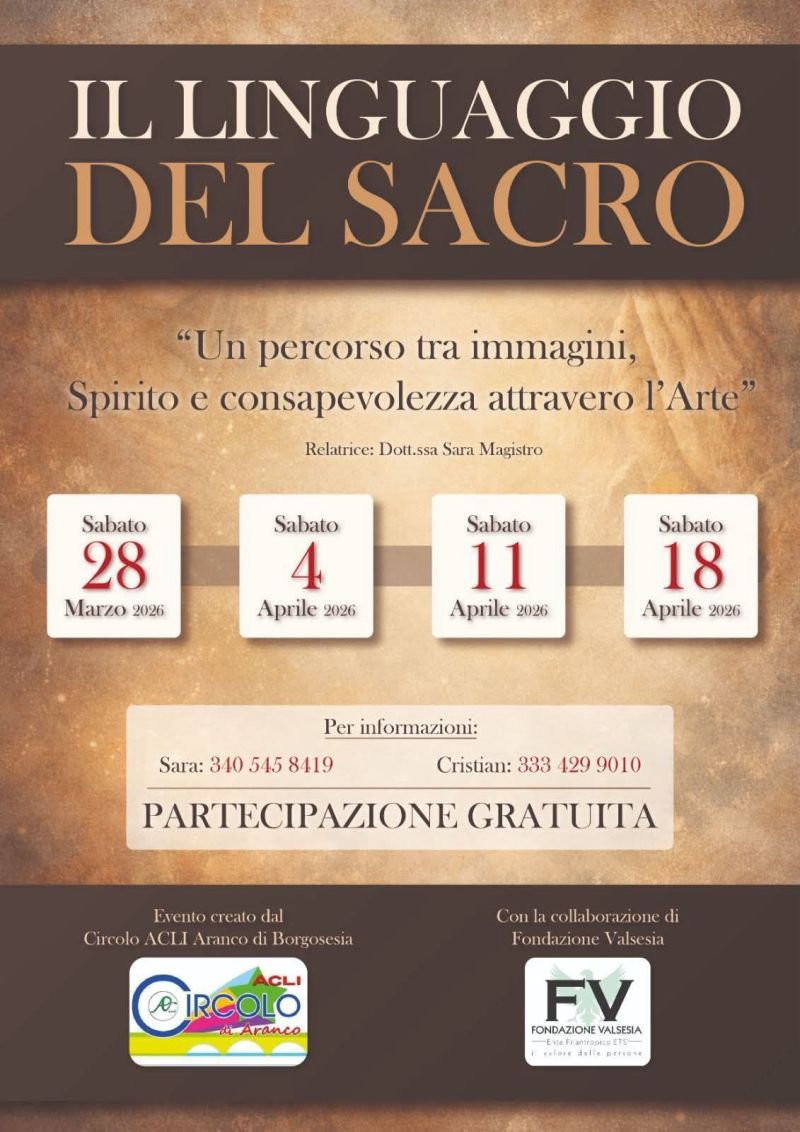 IL LINGUAGGIO DEL SACRO - BORGOSESIA (VC)
