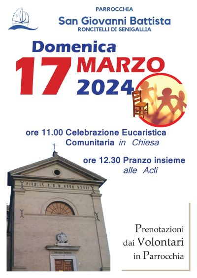Celebrazione Eucaristica Comunitaria in Chiesa - Circolo Acli Roncitelli (AN)