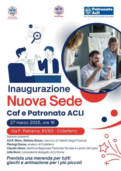 Inaugurazione Nuova Sede Caf e Patronato - Acli Roma (RM)