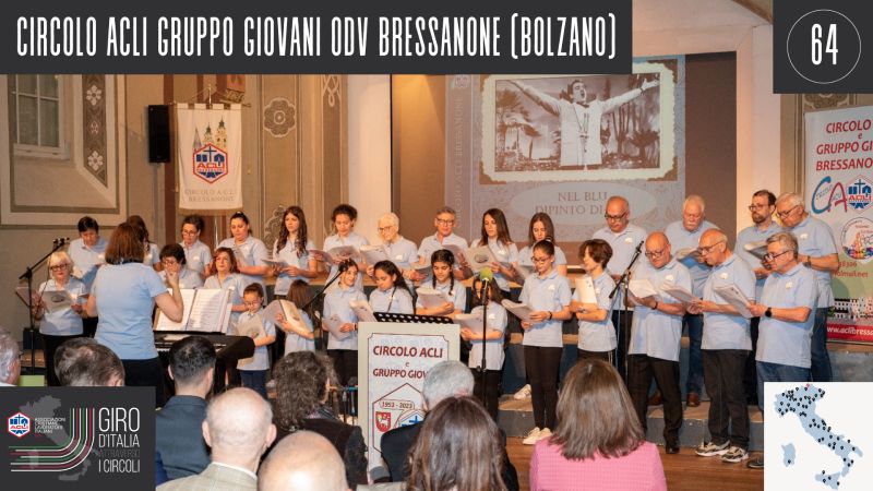 CIRCOLO ACLI GRUPPO GIOVANI ODV DI BRESSANONE (BOLZANO). IL CORO E IL PROTAGONISMO DEI GIOVANI: ESEMPIO DI INTEGRAZIONE TRA ETNIE E GENERAZIONI.