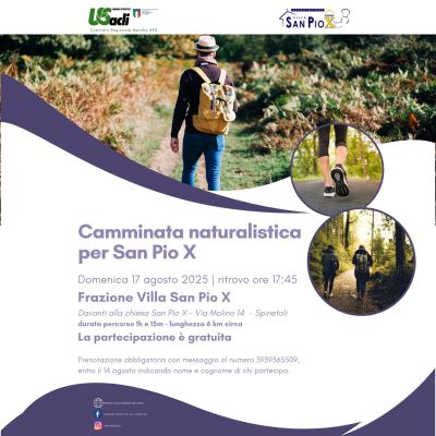 Camminata naturalistica per San Pio X - Spinetoli (AP) - US Acli Marche